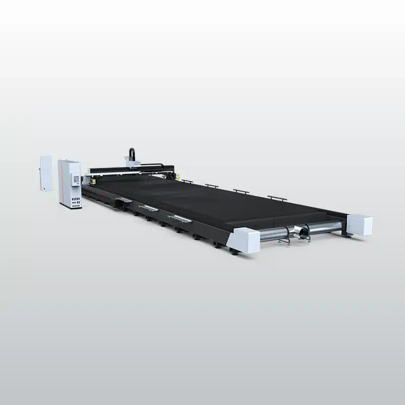 XT-LASER W32130 nagyteljesitményű lézervágó gép nagy munkaterülettel oldalról nézve